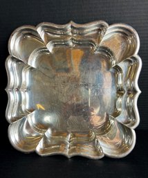 Reed & Barton Floral Square Silver Platter