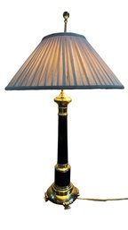 Black With Brass Overlay Lamp