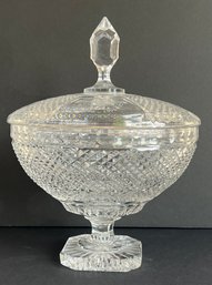 Vintage Crystal Cut Candy Bowl