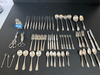 Large Lot Of Misc. Silver Plated Silverware