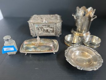 Lot Of Misc. Pewter And Silver-plated Items