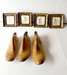 Lot Of Vintage Pictures, Wooden Shoes Forms