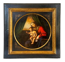 Italian School (Madonna & Child) Oil On Wood