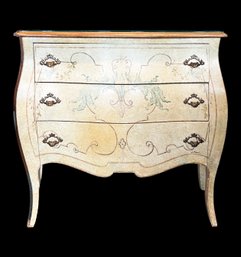 Hand Painted Bombe Nightstand / Commode