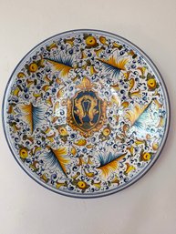 Italian Hand-painted Decorative Wall Plate W/plate Hanger