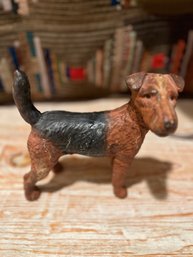 Antique Iron Hand Painted Dog Door Stop