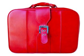 Beautiful Small Vintage Red Suit Case