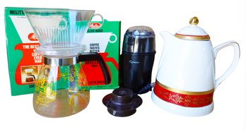 Tea Pot, Coffee Filters, Pour-over Coffee Maker , Coffee Grinder