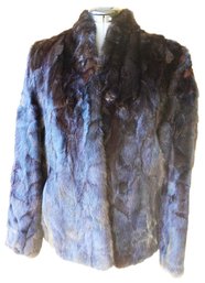 Vintage Black Mink Jacket Size 6-8 Made In Greece, In Very Good Condition