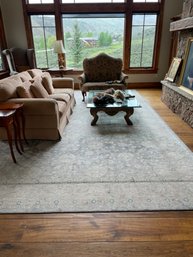 Blue Floral Rug- Living Room