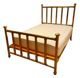 Full Size Brass Bed Frame On Casters