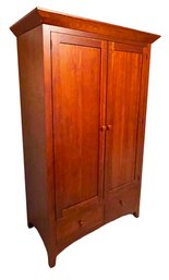 Ethan Allen Clothing Wardrobe With Shelves And Drawers, Contents Not Included