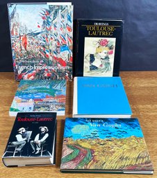 6 Coffee Table Art Books Including Van Gogh And Toulouse Latrec