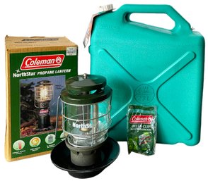 Coleman Northstar Propane Lantern & 6 Gallon Ozark Trail Water Carrier