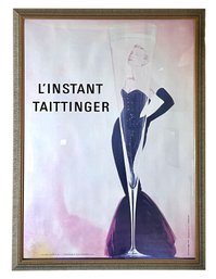 Very Large (4.5' X 6') Vintage Taittinger Ad Print C.1980