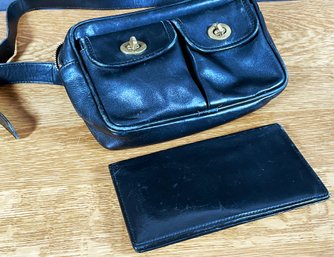 What Appears To Be A Vintage Coach Pocket Waist Pack & Wallet