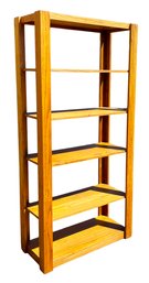Wood Shelving Unit With Adjustable Shelves