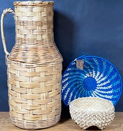 3 Fun Woven Baskets Including Raffia