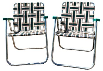 2 Vintage 'Rio Backyard Collection' Folding Patio Chairs