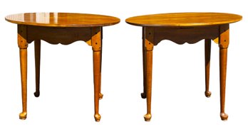 2 Ethan Allen Oval Side Tables