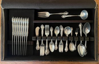 Lovely Gorham 'English Gadroon' Sterling Flatware Set For 8