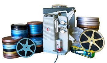 Vintage DeJur Model 500 8 MM Film Pro With Case & Film