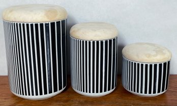 3 Mid Century Raymor Ceramic Canisters