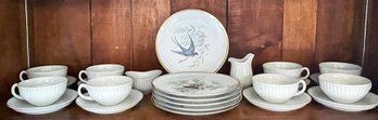 Porsgrond Norway Tea Ware & German Hutschenreuther Selb Audubon Bird Plates