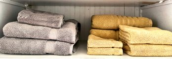 Gray And Gold 100% Cotton Towels