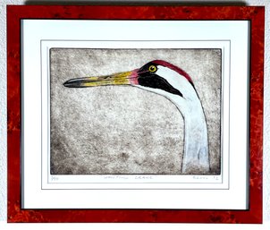 Vintage 'Whooping Crane' Print 3/50 Signed By B. Long