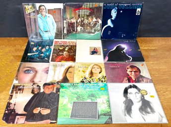 14 Vintage LP Vinyl Records- Tom T. Hall, Judy Collins, Alan Lomax & More!