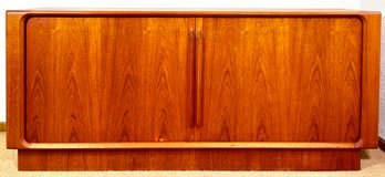 Amazing DanishTeak Tambour Door Credenza Attributed To Bernhard Pedersen