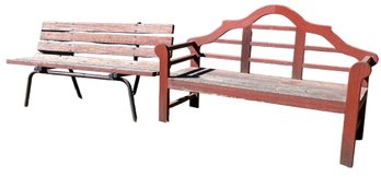 2 Outdoor Wooden Benches