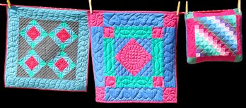 2 Small Quilts With Quilted Pillow By Ann Modahl