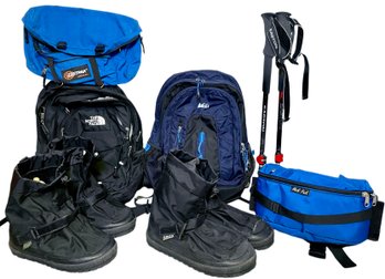 Hiking Gear- REI & The North Face Backpacks, Walking Sticks, Orvis Neos Waterproof Boot Covers & More