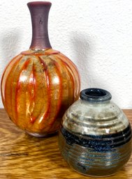 2 Unique Art Pottery Vases