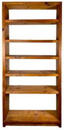 Vintage Solid Wood Bookshelf With Adjustable Shelves