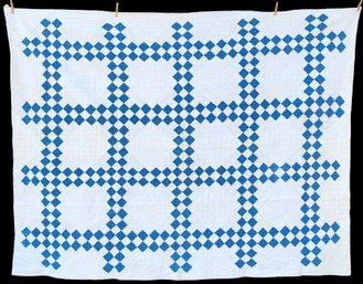 Blue And White Handmade Vintage Quilt