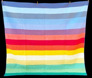 Large Rainbow Colored Quilt By The Company Store