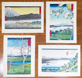 4 Japanese Woodblock Prints