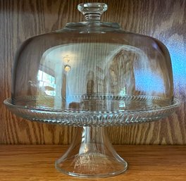 Fancy Glass Cake Stand With Lid