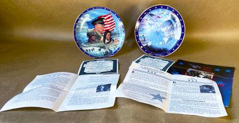 Two 'The Bradford Exchange' Collectors Plates. Iwo Jima And D-Day