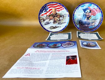 Two 'The Bradford Exchange' Collectors Plates. Doolittle Raid Over Tokyo And The Battle Of The Bulge