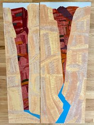Gorgeous Large Diptych Print Of Canyons By Marilyn Markowitz, Unframed