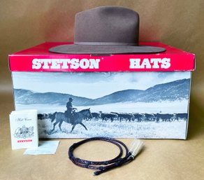 New Stetson Hat With Accessories Size 57 - 7 1/8