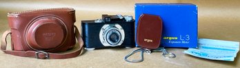 Argus Vintage Camera In Case With Exposure Meter