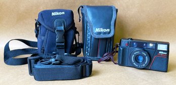 Nikon One Touch 35mm Camera With Case And Accessories / Strap Case