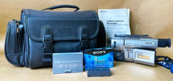Sony Handycam Vision CCD-TRV 57 Video Camera Recorder, Tape, & Cleaning Kit.