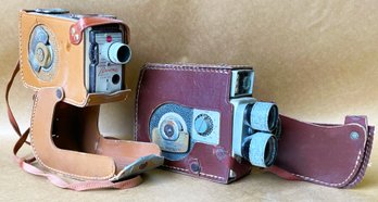 2 Vintage Kodak Brownie Chromefilm Movie Cameras, As Is