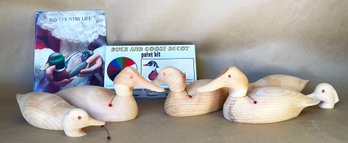 Bay Country Life Duck And Goose Decoy Painting Kit With 5 Wooden Ducks
